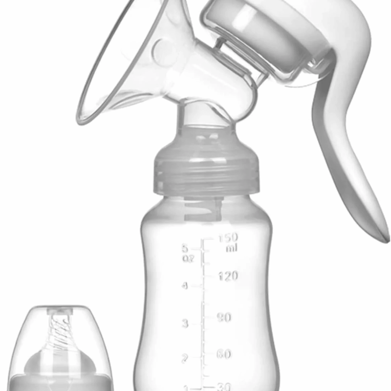 Manual Breast Pump with Adjustable Suction (White)