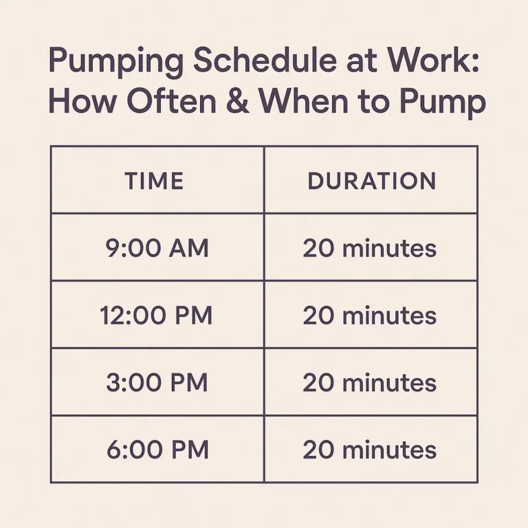 Pumping Schedule at Work