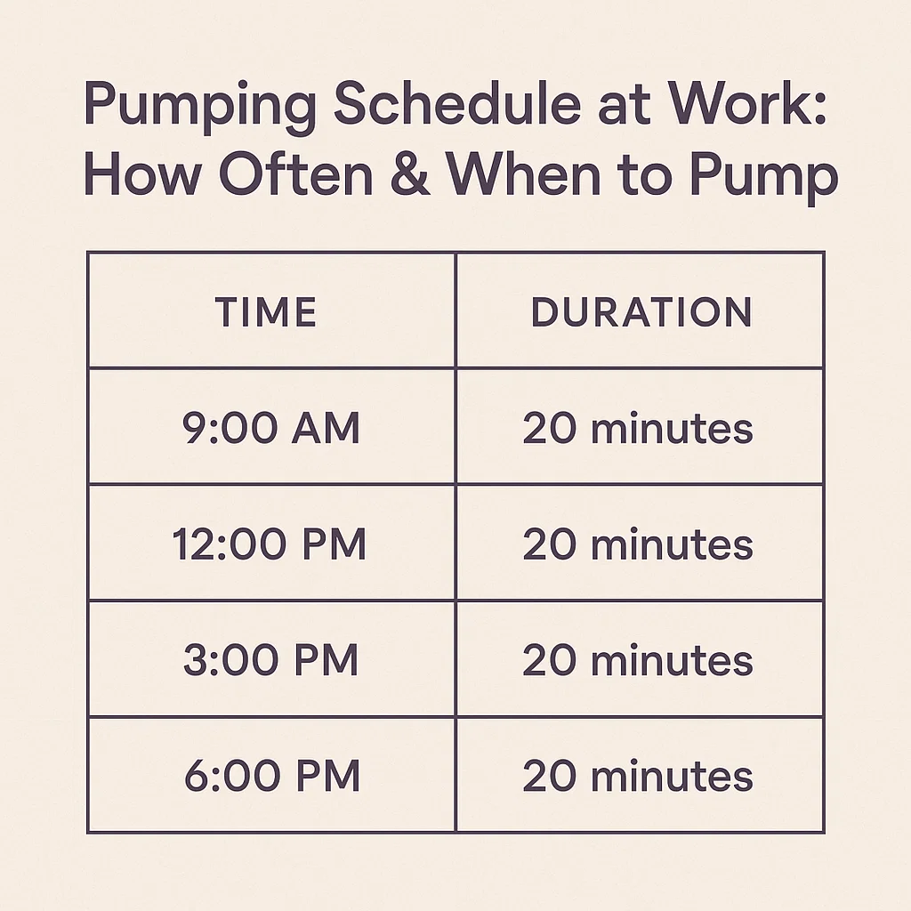 Pumping Schedule at Work